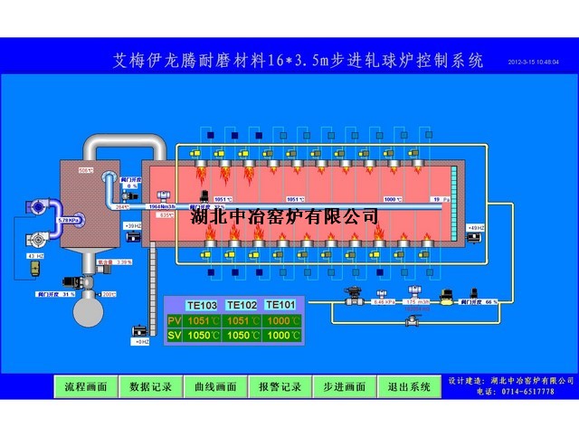 龙腾特钢3.5M步进底式轧球炉